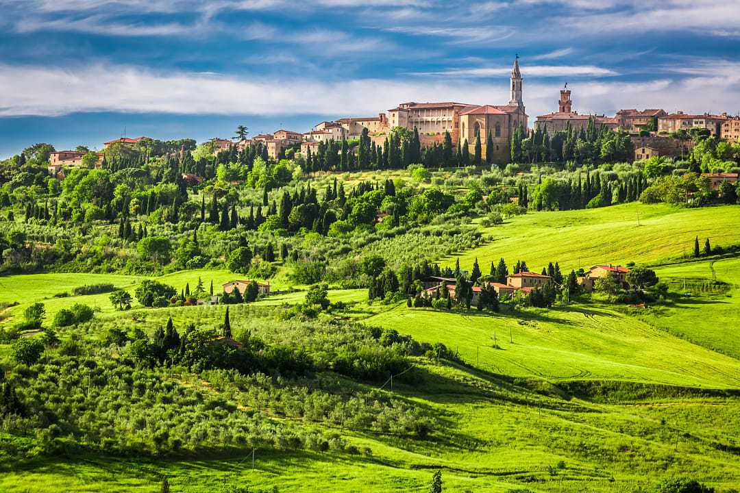 Town of Pienza in Tuscany, Italy