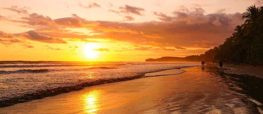 Marino Ballena National Park at sunset in Costa Rica Marino Ballena National Park at sunset in Costa Rica