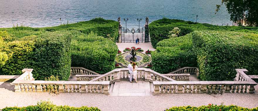 Couple at Lake Como in Italy