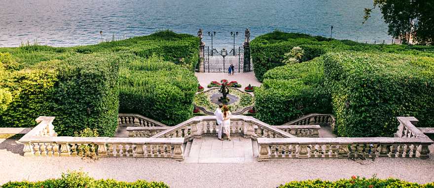 Couple at Lake Como in Italy
