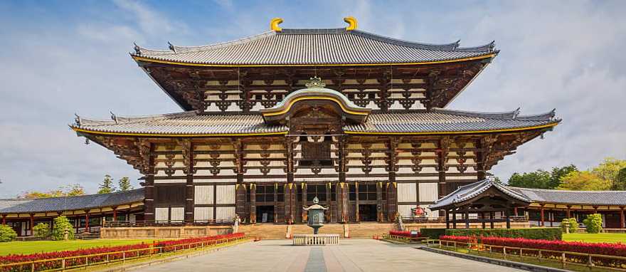 Todai-ji is an ancient Buddhist temple in the city of Nara, considered the largest wooden structure in the world.