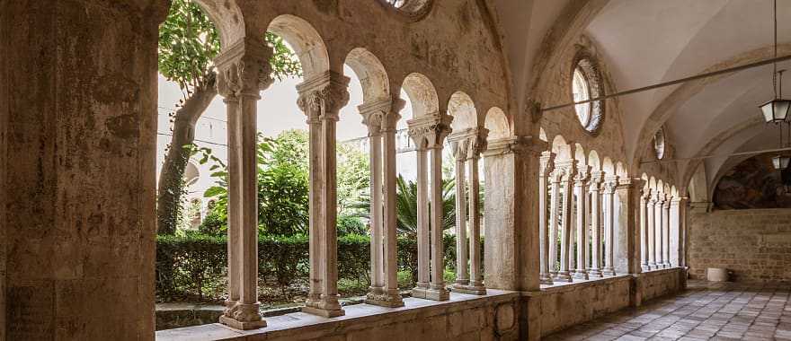 Old church interior in Dubrovnik, Croatia