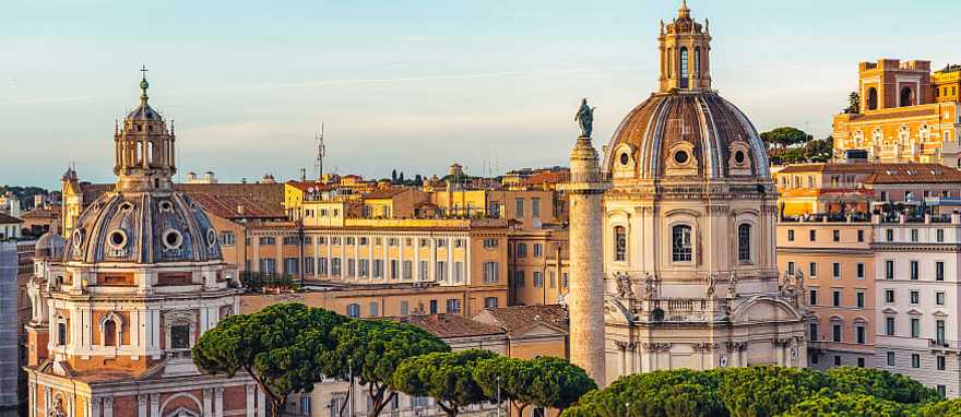 View of Piazza Venezia in Rome, Italy