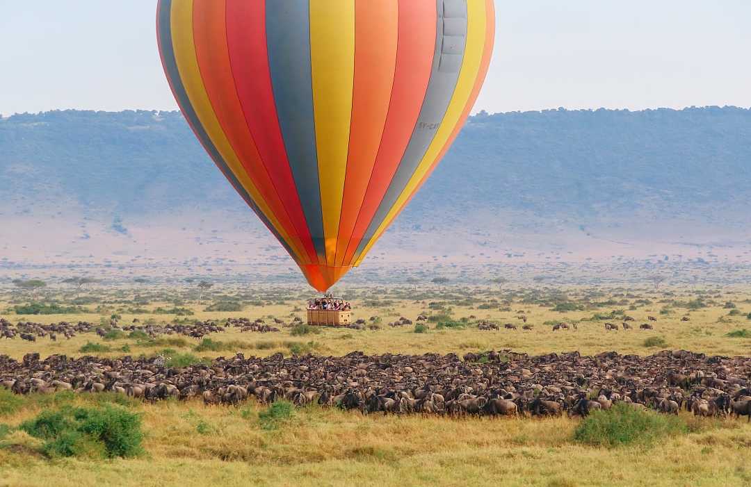 Hot air balloon safari in South Africa