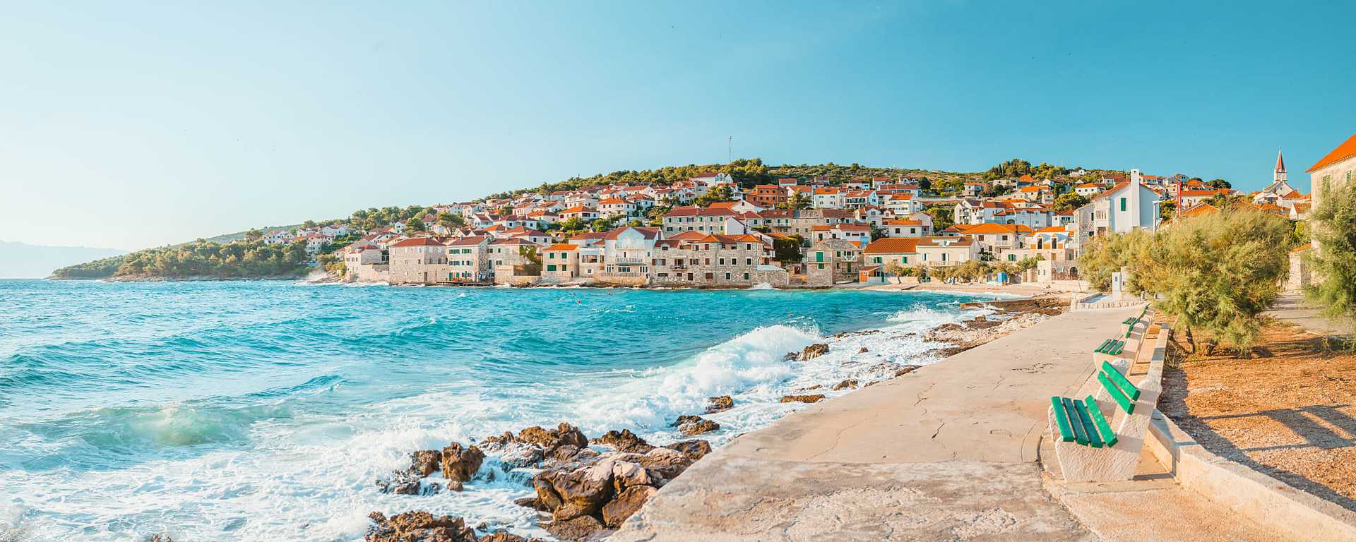 Postria Beach on Brac Island, Croatia