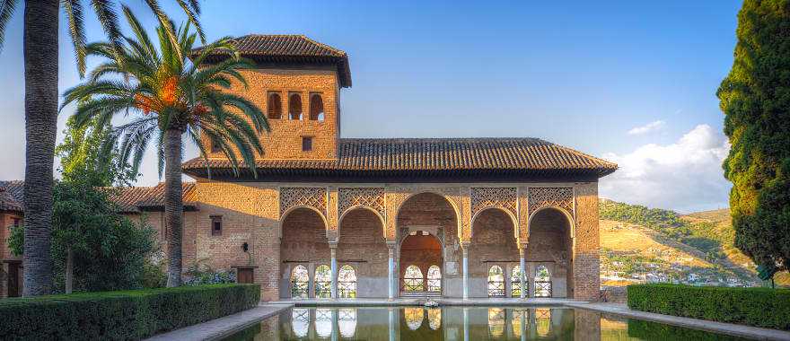 Alhambra patio in Granada, Spain