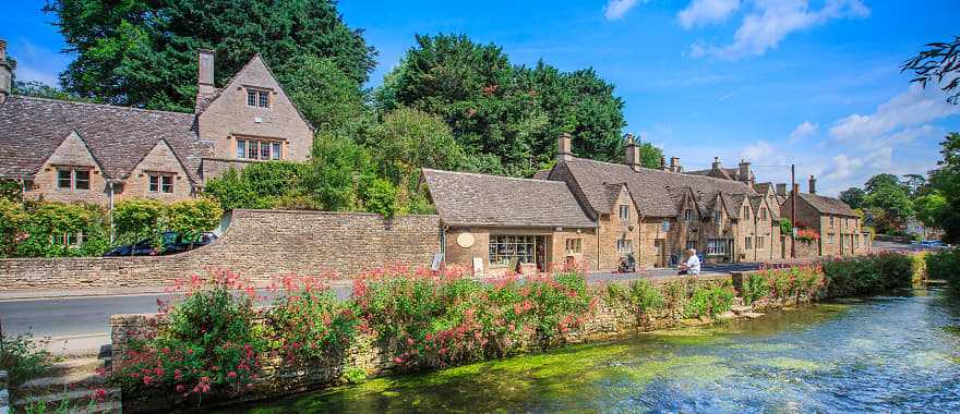 Bibury village in Cotswolds, England