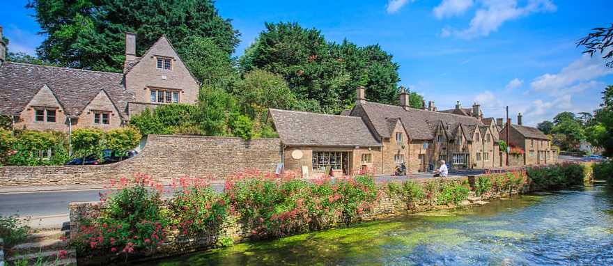 Bibury village in Cotswolds, England Bibury village in Cotswolds, England