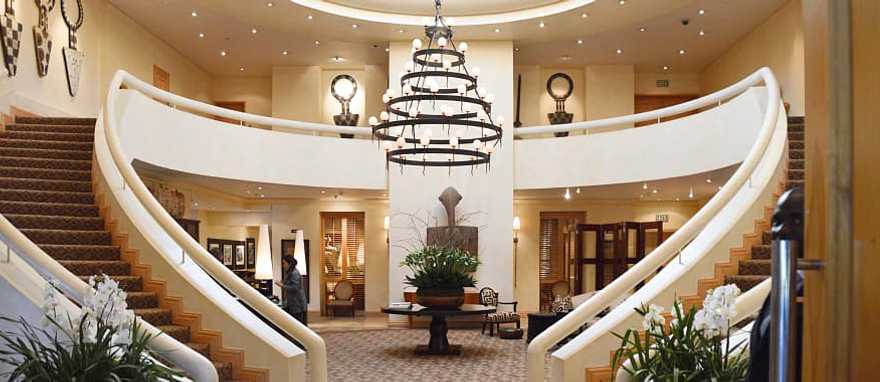Saxon Hotel lobby in Johannesburg, South Africa