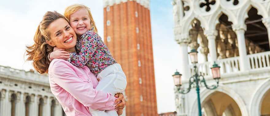 Family in Venice, Italy