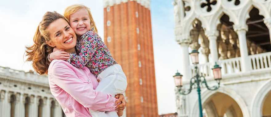 Family in Venice, Italy