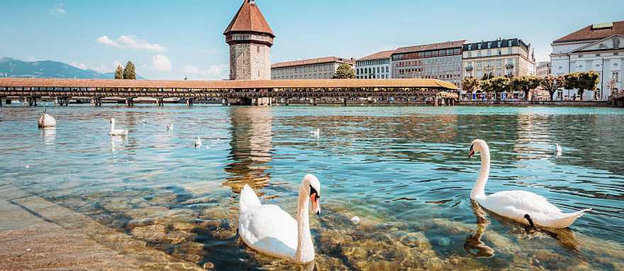 Chapel Bridge in Lucerne, Switzerland. 