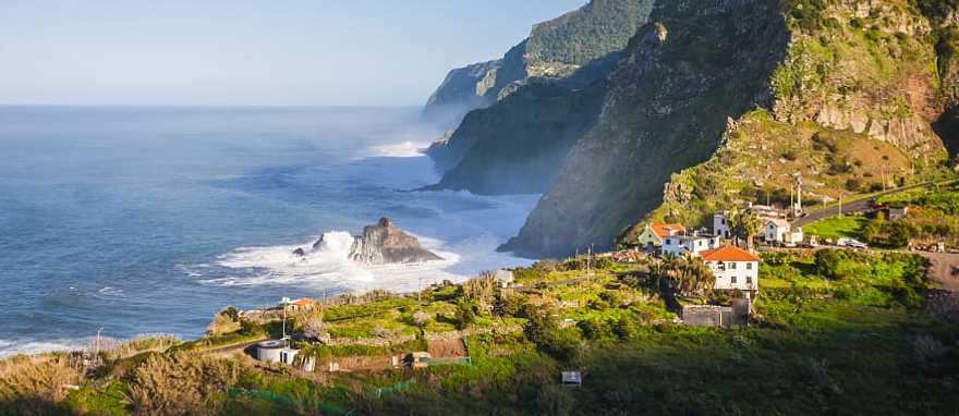 Madeira - a picturesque island covered with rocks in Portugal
