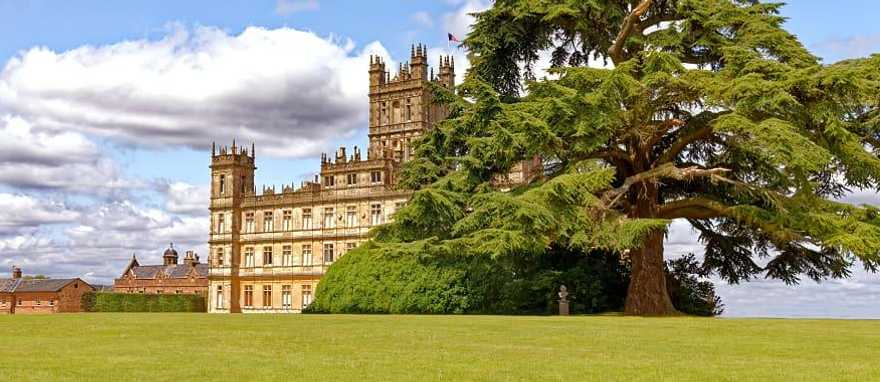 Highclere Castle in England used as the setting in Downton Abbey.