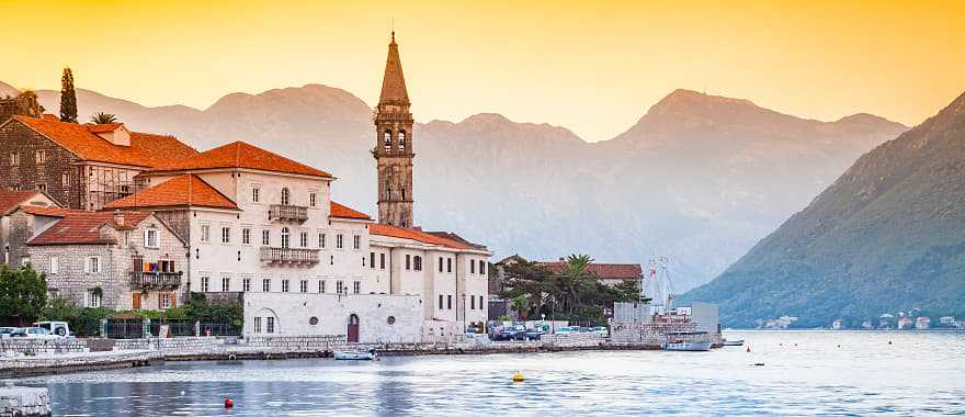 The town of Perast in Kotor Bay.