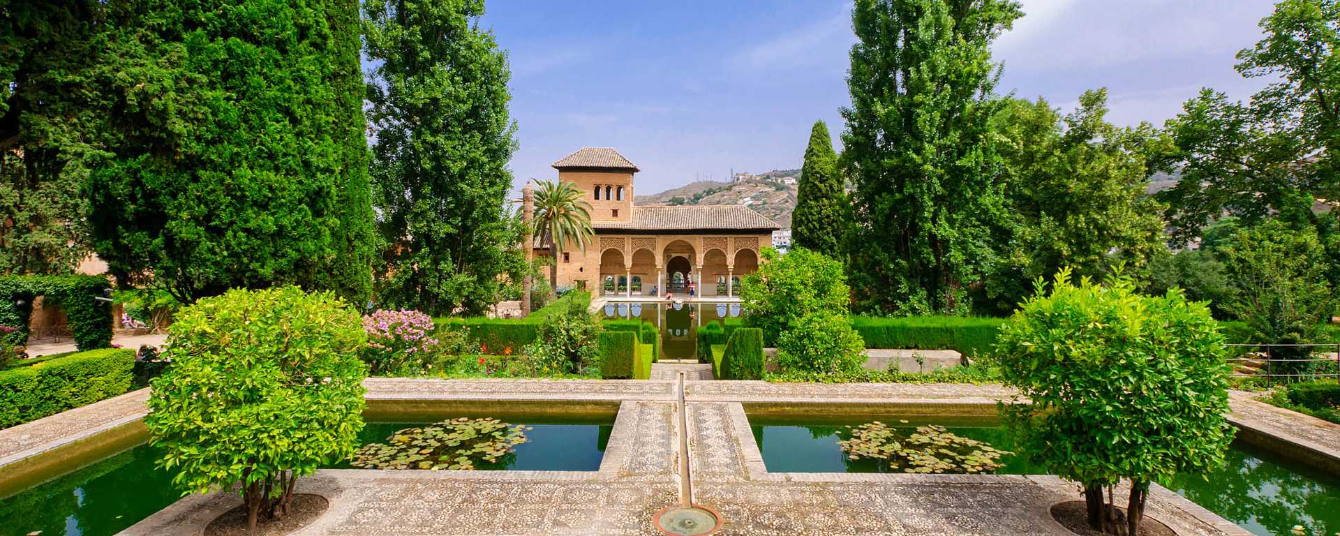 Partal Palace inside the Alhambra fortress complex In Granada, Spain