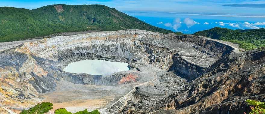 Witness the characteristic boil of the active Poas volcano, Costa Rica