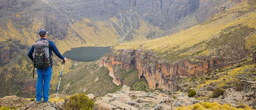 Hiker at Mount Kenya