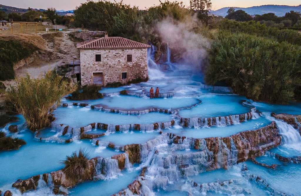 Thermal hot springs in Tuscany, Italy