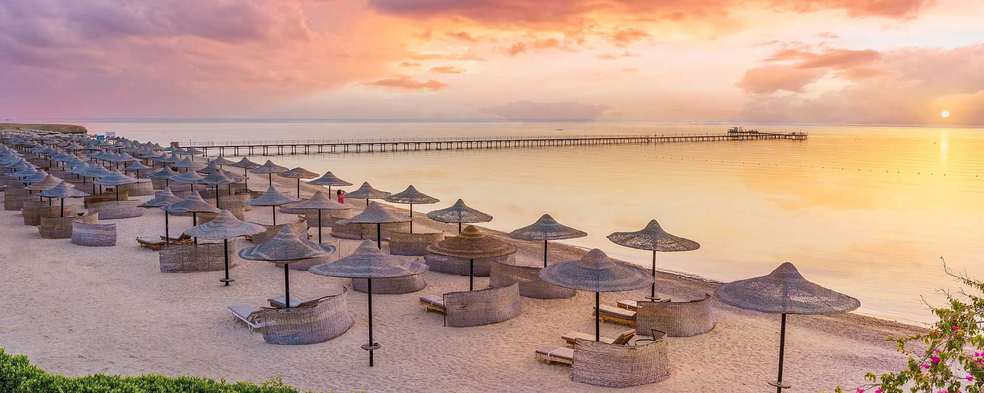 Sunrise at beach in Marsa Alam, Egypt