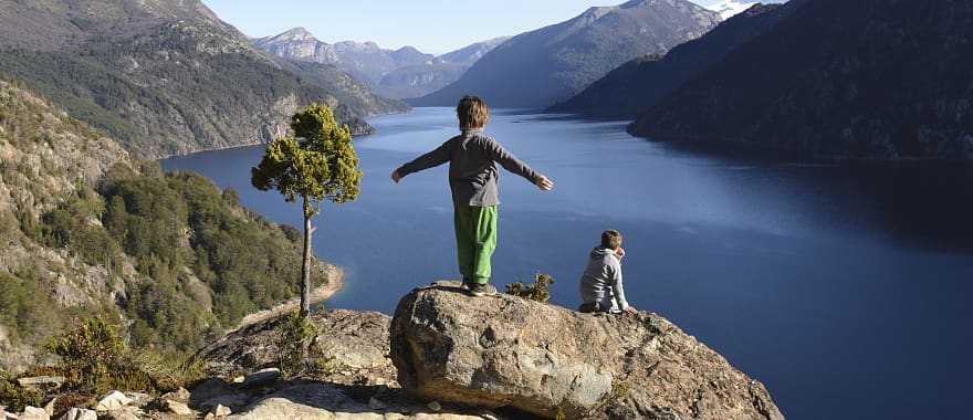 Children in the Lake District, Bariloche, Argentina