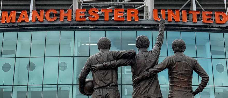 Old Trafford Stadium, home to Manchester United Foodball Club in England