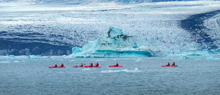 Kayaking, Jokulsarlon Glacier Lagoon, Iceland Kayaking, Jokulsarlon Glacier Lagoon, Iceland