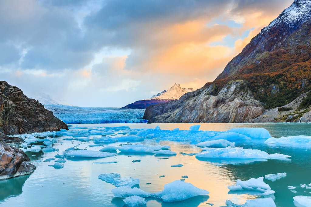 Grey Glacier in Torres del Paine National Park, Chile