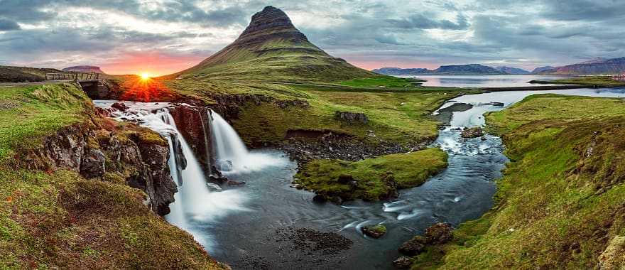 View of Kirkjufell in Iceland