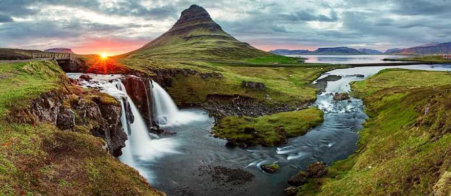 View of Kirkjufell in Iceland View of Kirkjufell in Iceland