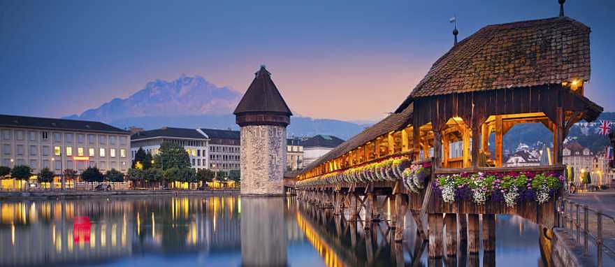 Breathe in the blissful alpine air after spending two days in Lucerne, Chapel Bridge