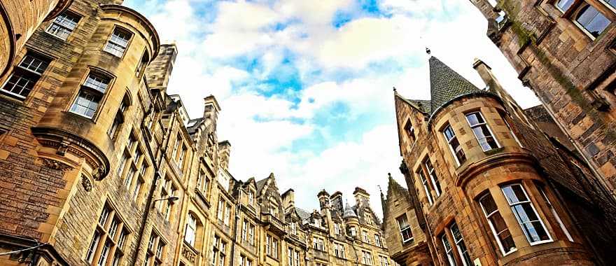 Old town Edinburgh in Scotland