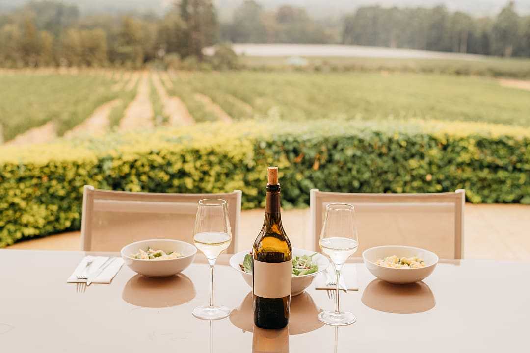 Cape Town meal at a wine farm.