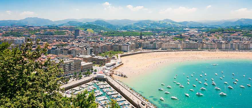 Beach at San Sebastian in Spain