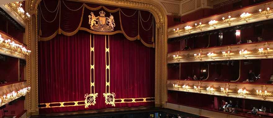 Inside the Royal Opera House in London, England