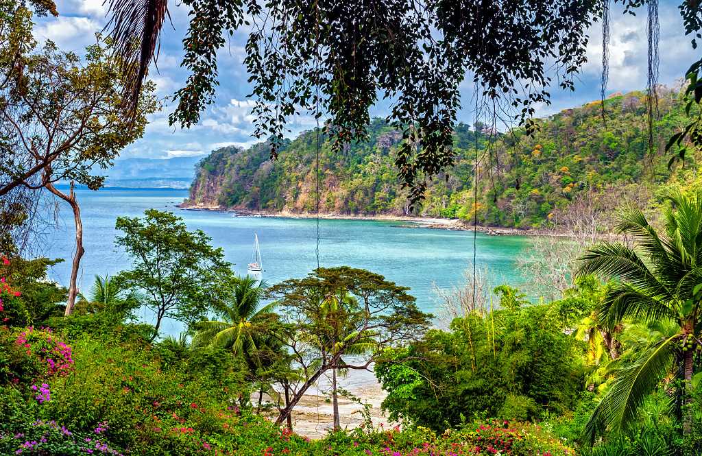 Sailboat in a Costa Rica bay