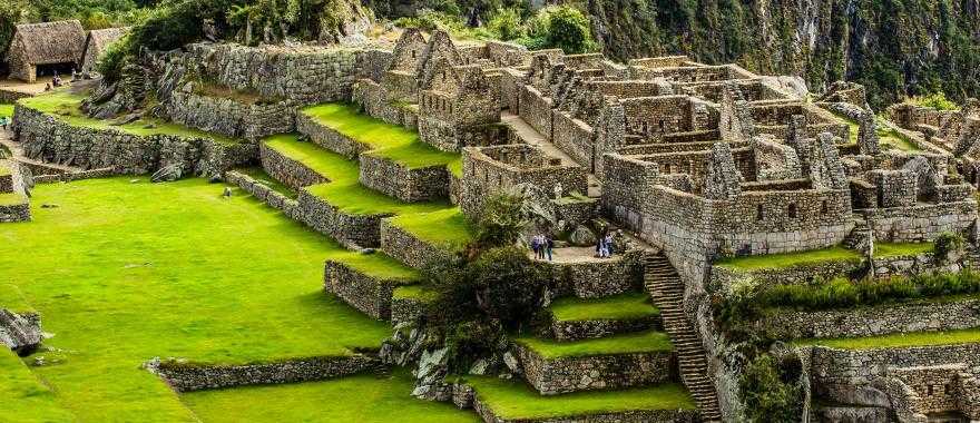 View of the ancient city of Machu Picchu in Peru