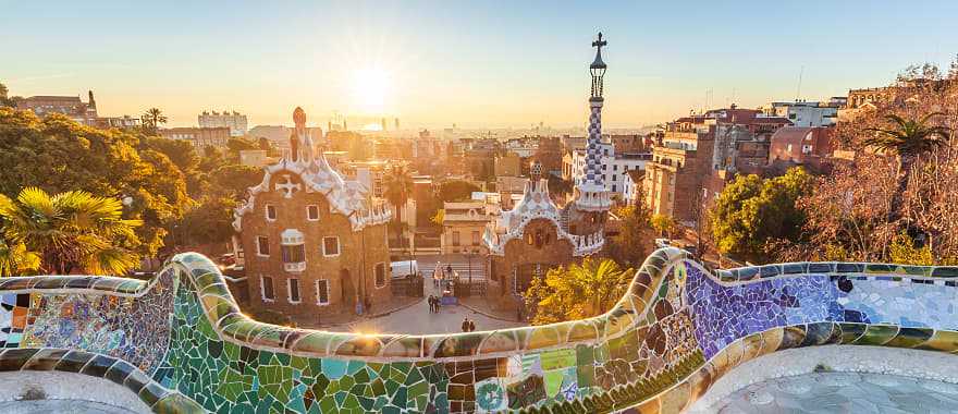 Park Guell in Barcelona, Spain.