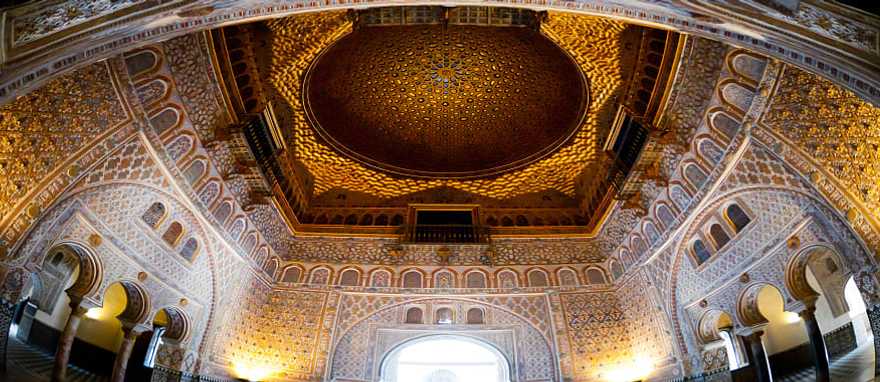 Moorish architecture at the Alcazar in Seville, Spain.