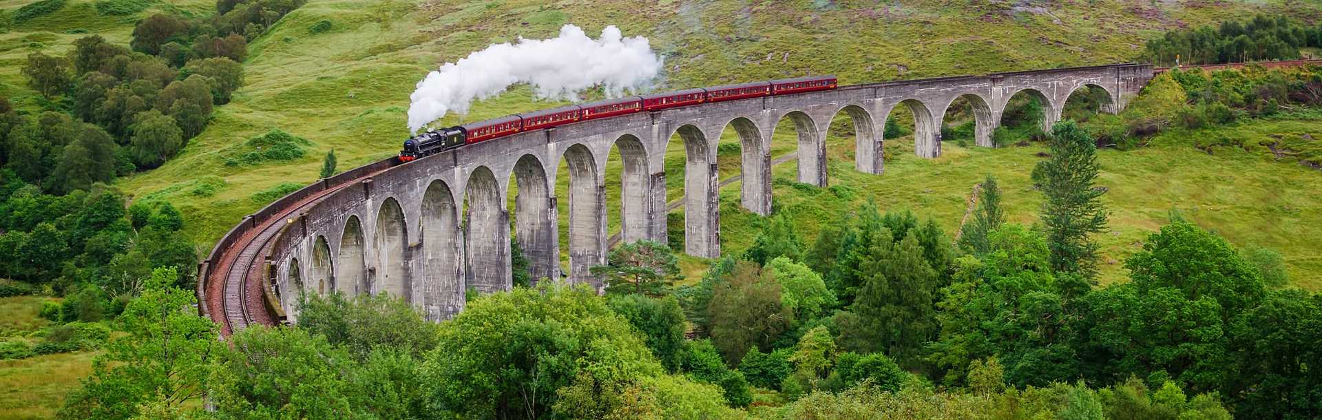 Glenfinnan Viaduct in Scotland, UK