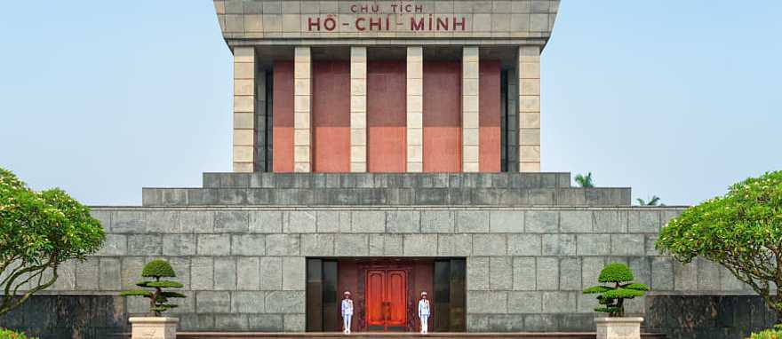 Soldiers guarding Ho Chi Mihn Mausoleum in Hanio, Vietnam Soldiers guarding Ho Chi Mihn Mausoleum in Hanio, Vietnam