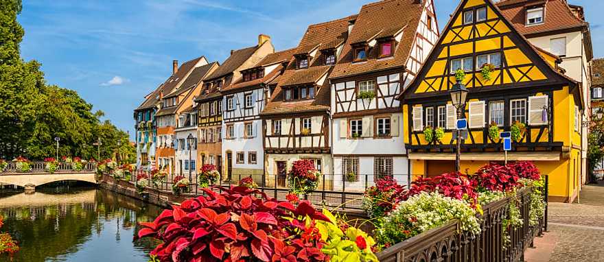 Traditional houses in the town of Colmar in France. Traditional houses in the town of Colmar in France.