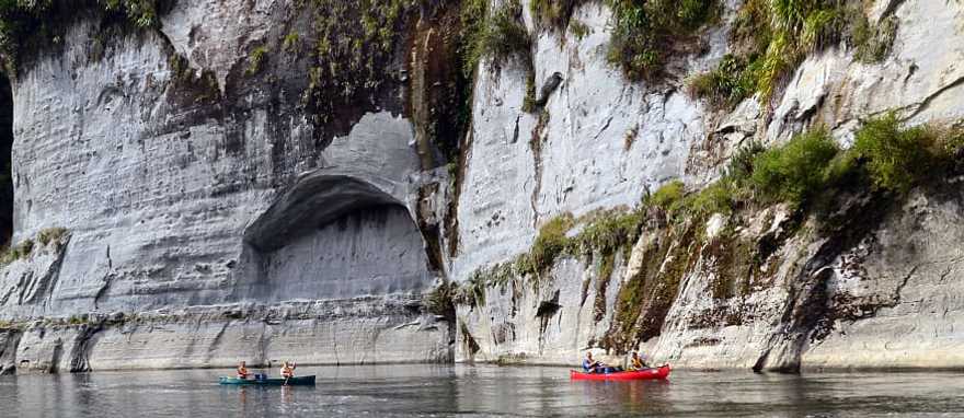 Kayaking in the wild at Whanganui National Park, New Zealand