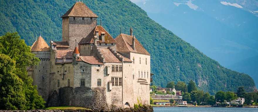 Chillon Castle on lake Geneva, Switzerland