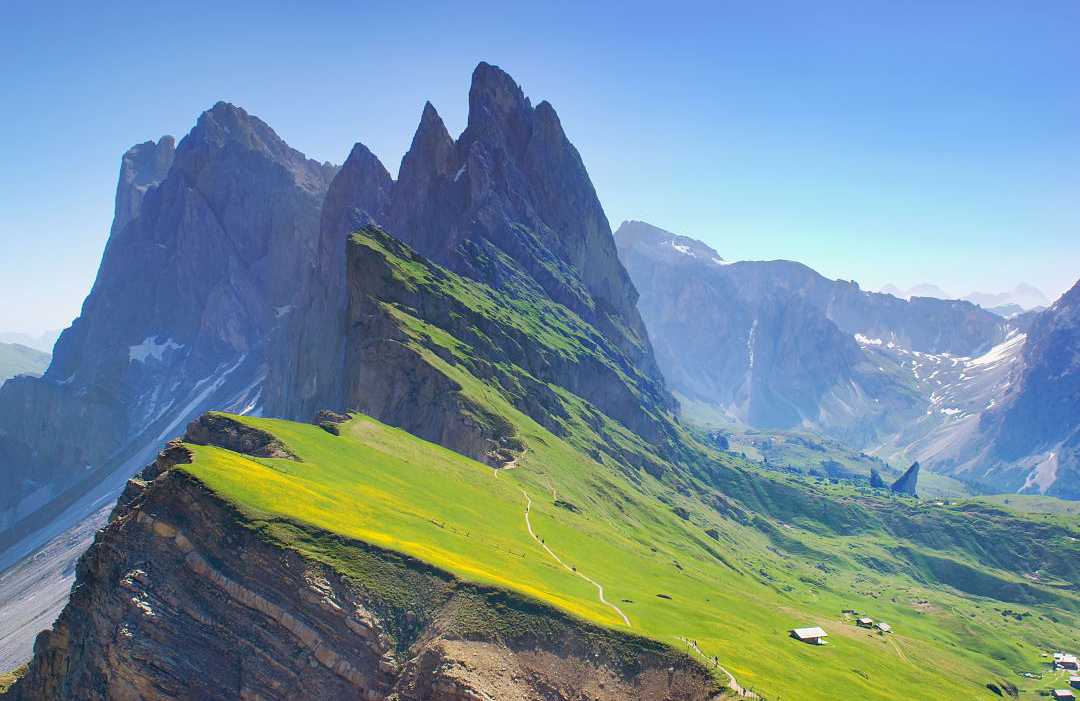 Hiking trail in the Dolomites, Italy