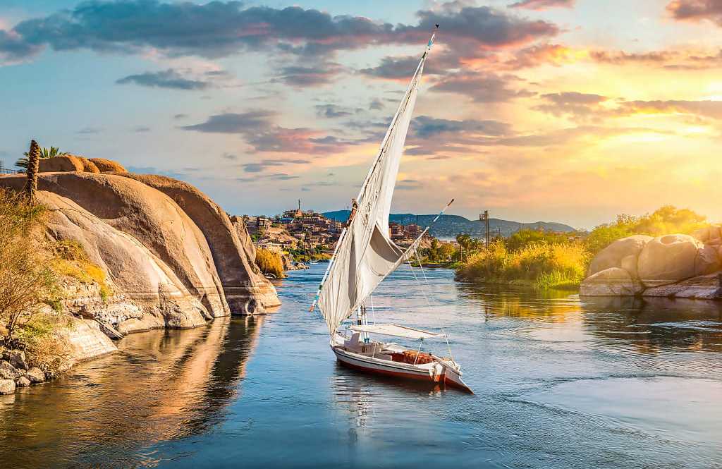 Felucca boat in Aswan, Egypt