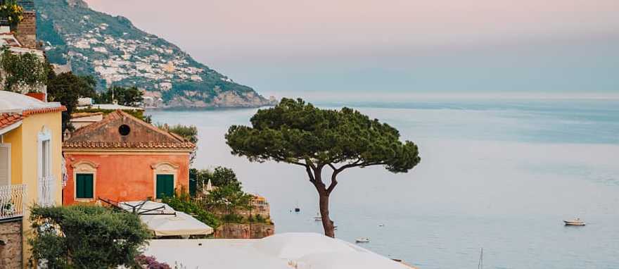 Coastal town on the Amalfi Coast in Italy.