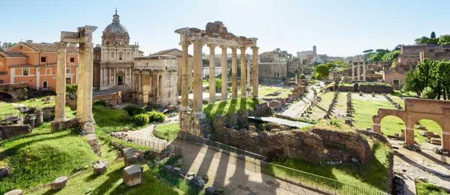 The Roman Forum in Italy at sunrise The Roman Forum in Italy at sunrise