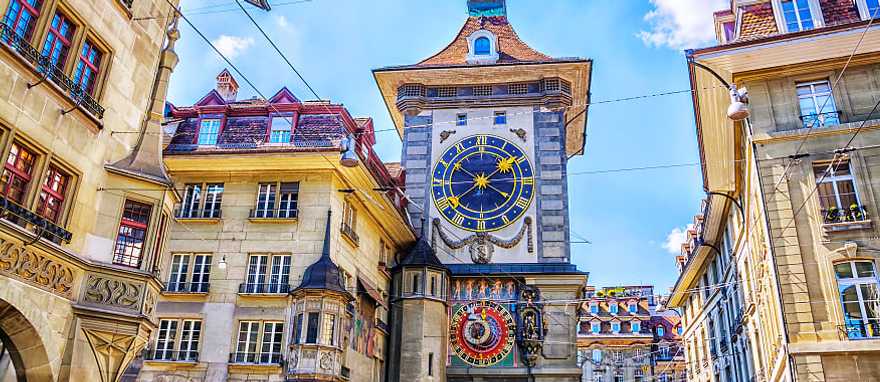 Bern, Switzerland Zytglogge, Clock Tower, on Kramgasse street in Bern, Switzerland