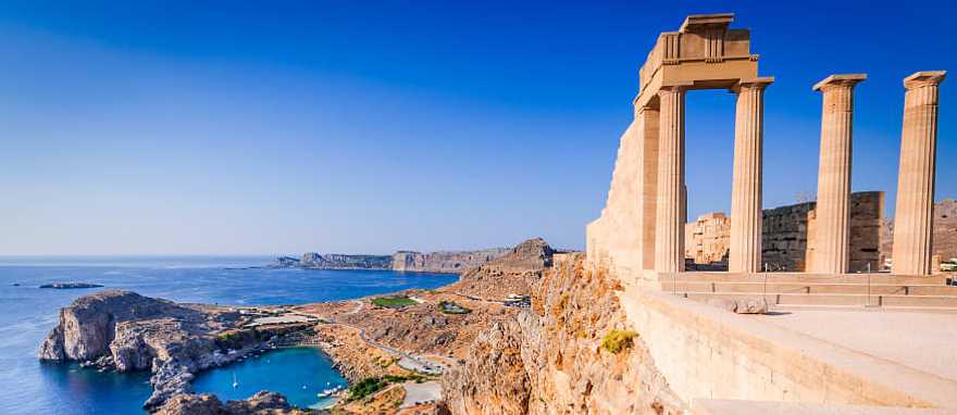 Lindos Acropolis in Rhodes, Greece